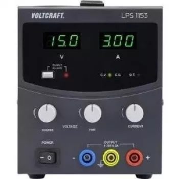 Fuente de alimentación de laboratorio VOLTCRAFT, ajustable LPS1153 0 - 15 V/DC 0 - 3 A 45 W Número de salidas 1 x (LPS1153)