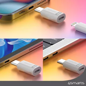 Adaptador de cable 4smarts 540711 Lightning USB-C blanco
