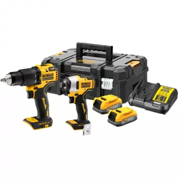 Kit combinado de herramientas eléctricas DeWALT DCK2062E2T-QW, portabrocas de 1/4 pulgadas, par de 200 N⋅m
