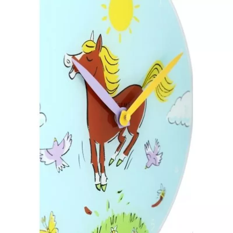 Reloj NeXtime 8812 Jump for joy, Ø30 cm, reloj de pared, azul/multicolor