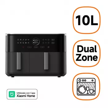 Freidora de aire Xiaomi Dual Zone EAN 10 L 2700W Potencia total Negro