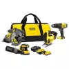 Set de herramientas eléctricas STANLEY SFMCK412MDS-QW — set de 4 piezas con batería de litio