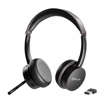 Auriculares Tellur Voice Pro inalámbricos para call center negros TLL411007