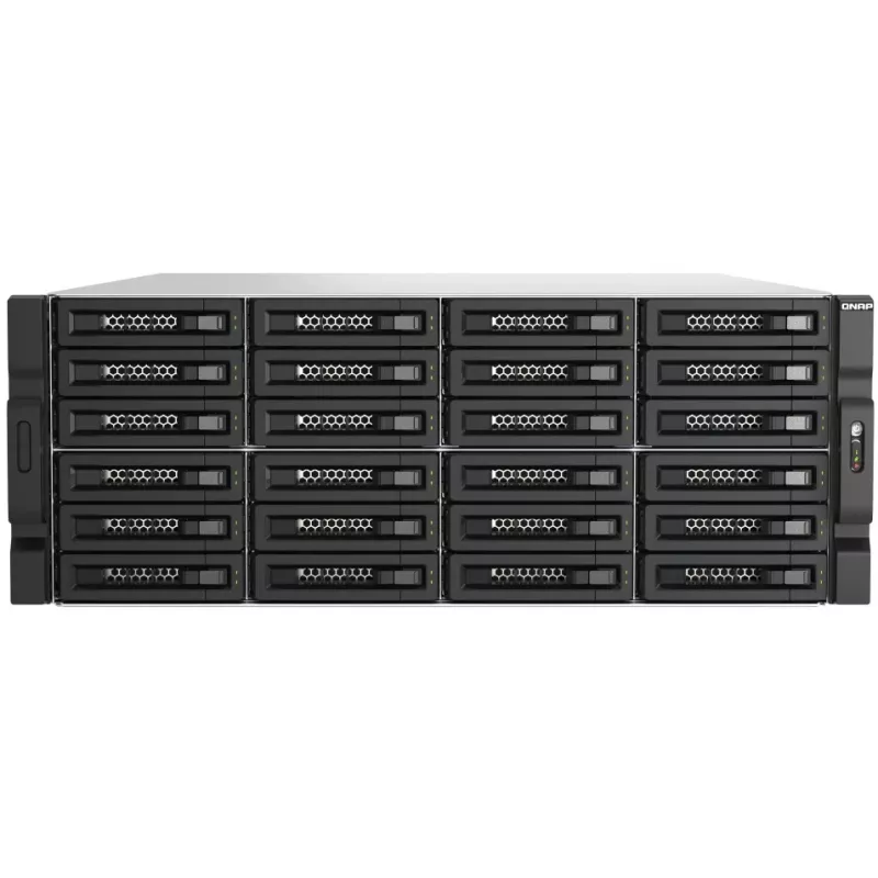 QNAP - TL-R2400PES-RP - Array de discos - 24 bahías (SATA-600 / SAS-3) SAS 12Gb/s (externo) Montaje en rack 3U