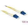 Cable de fibra óptica Delock LC Duplex a LC Duplex monomodo OS2 100 m (80161)