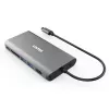 Hub USB Unitek uHUB O8+ con cable USB 3.2 Gen 1 Type-C, gris, 100W Power Delivery
