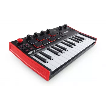 Teclado MIDI Akai MPK Mini Play Mk3 25 teclas USB negro rojo
