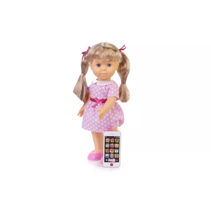 Muñeca Artyk Natalia camina con smartphone 41 cm – muñeca andadora Artyk 41 cm con accesorios