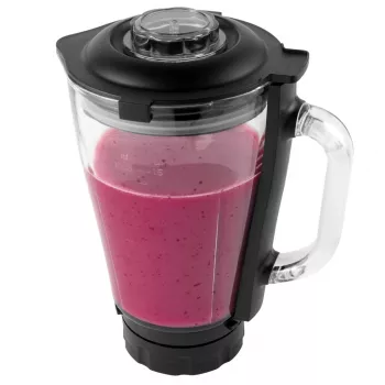 Recipiente de vaso de cristal Petra PT5531MBLKVDE Negro