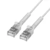 Cable de parcheo Cat.6 U/FTP 1 Gbps cable de red de cobre, conector acodado, 1 m, blanco