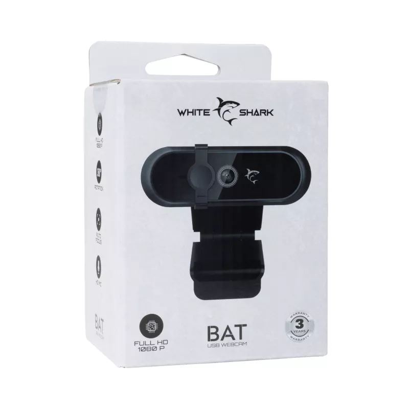 Webcam White Shark GWC-005 1080p BAT – resolución 1080p, conexión USB