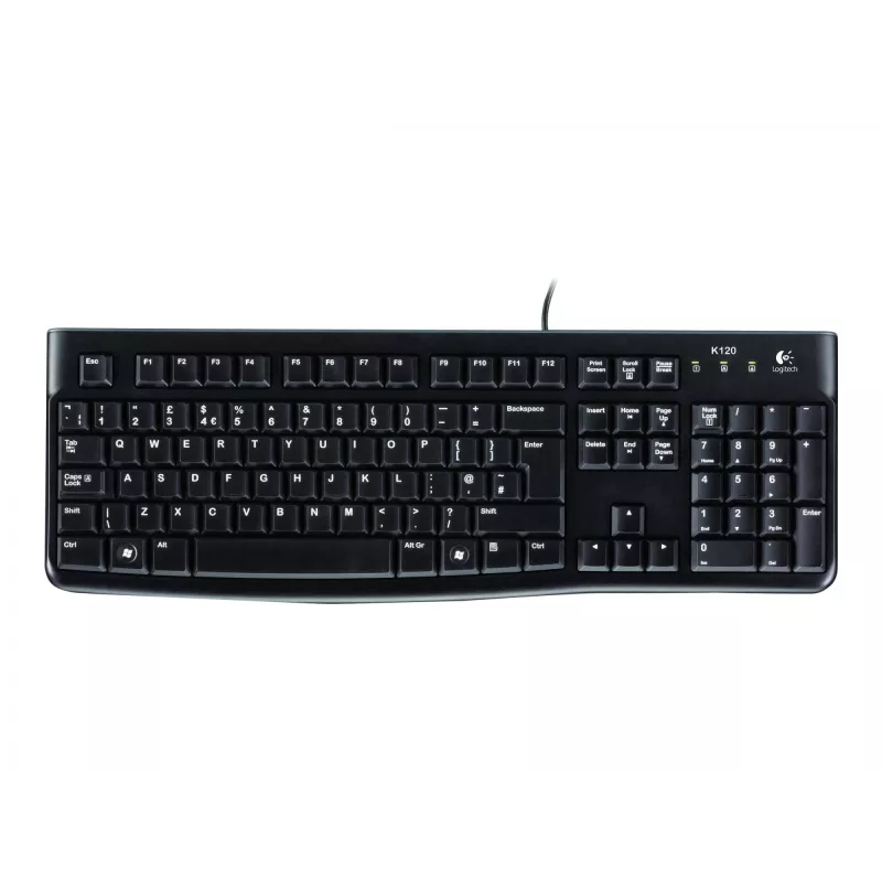 Teclado de sobremesa MK120, con cable, USB, QWERTZ, negro, ratón incluido