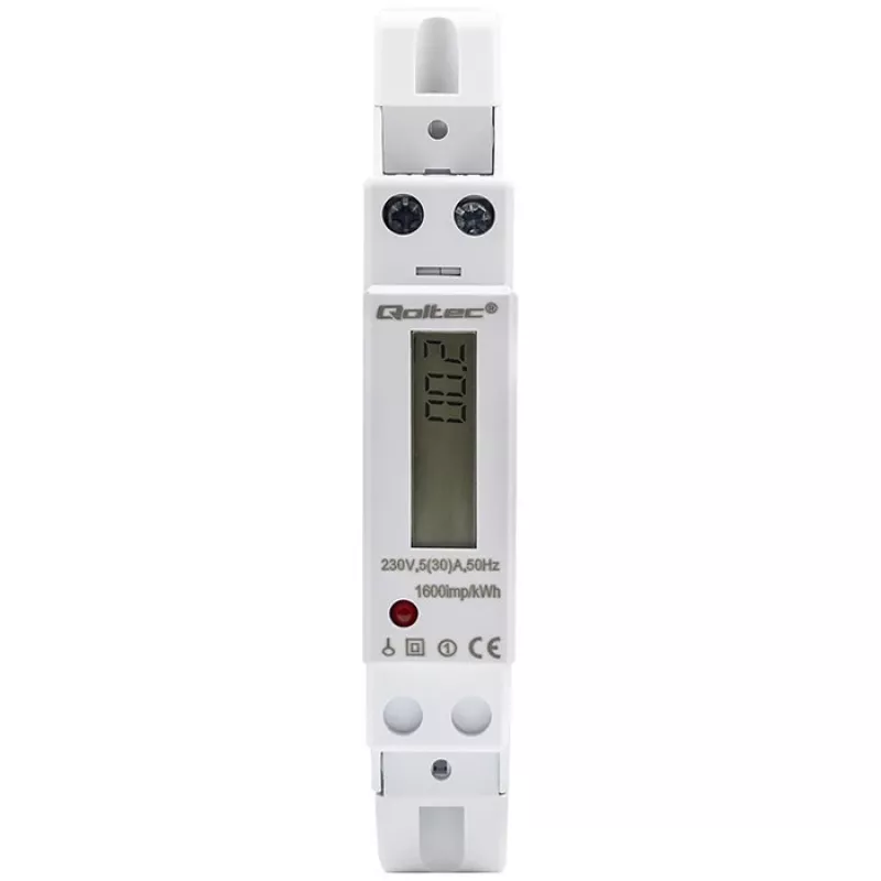 Contador electrónico monofásico QOLTEC 50993 230V 30A