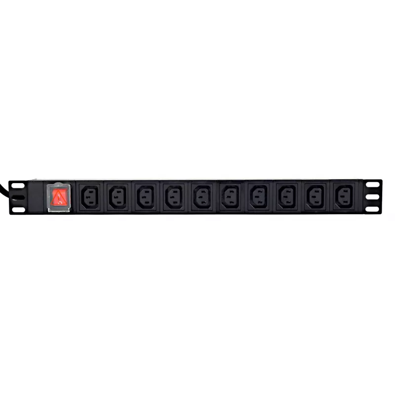 Unidad de distribución de corriente GEMBIRD EG-PDU-10C132C19 — 10x tomas C13, rack 1HE, entrada C19 16A, cable de 2 m, 3500 W