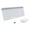 Logitech Slim Wireless Combo MK470 - Conjunto de teclado y ratón - Inalámbrico - 2,4 GHz - Español - Off-White (920-009199)