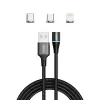 Cable USB Savio CL-152 1 m USB 2.0 USB C Micro USB A/Lightning negro