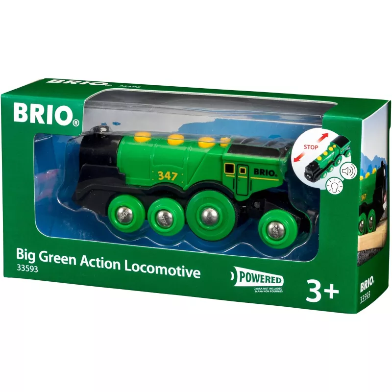 World Grüner Gustav locomotora a pilas, vehículo de juguete verde
