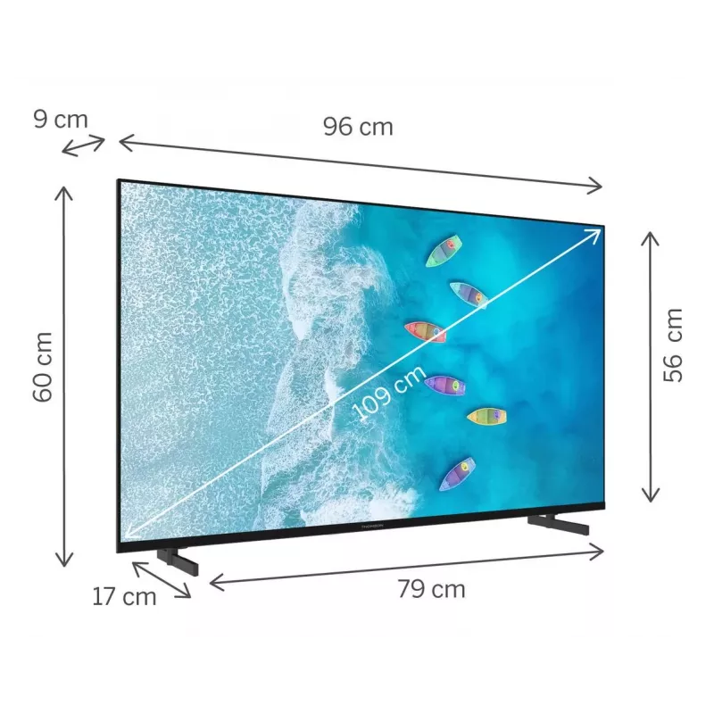 Televisor|THOMSON|43 |4K Ultra HD|3840 x 2160 píxeles|Plano|16:9|LED|43UG4S15