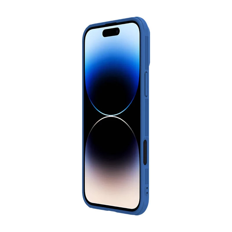 Funda protectora Nillkin CamShield Pro para iPhone 16 Pro Max, azul, tapa deslizante para cámara