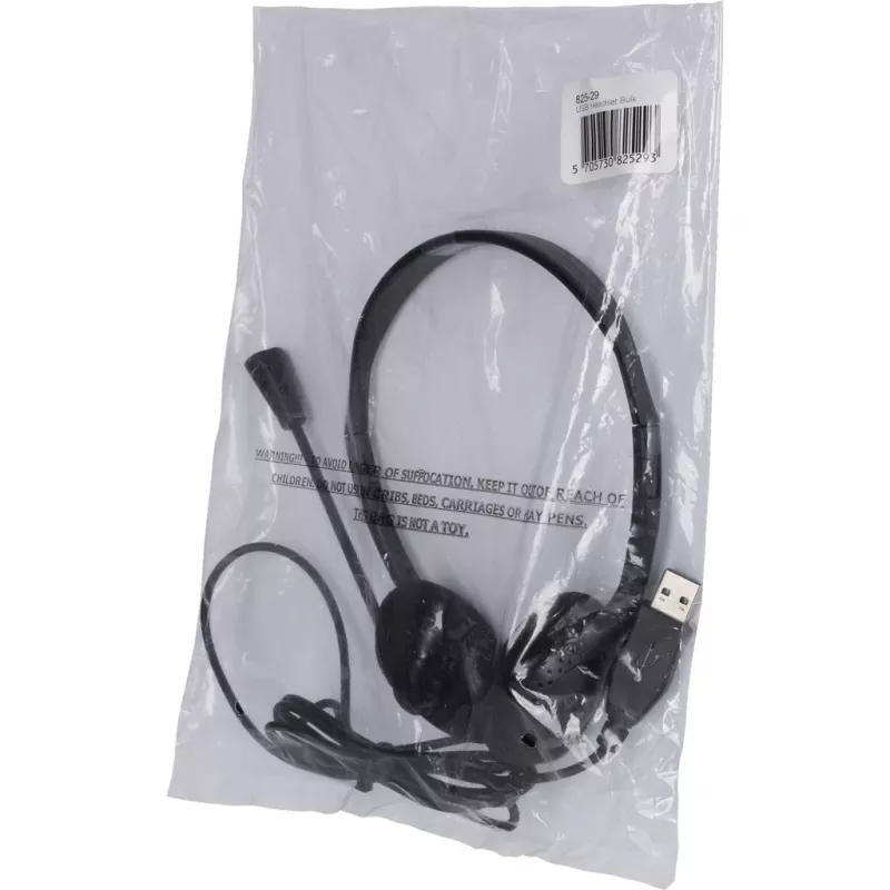 Advanced Accessories auriculares USB con micrófono - negro