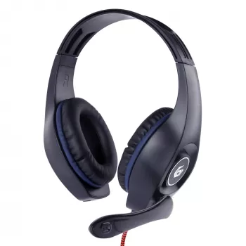 Auriculares gaming con cable GEMBIRD GHS-05-B, circumaurales, 20–20000 Hz, cable de 2 m, 250 g, negro/azul