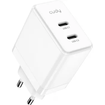 Cargador USB-C Cudy CH40_EU 40W 2 puertos USB-C/USB-A carga rápida