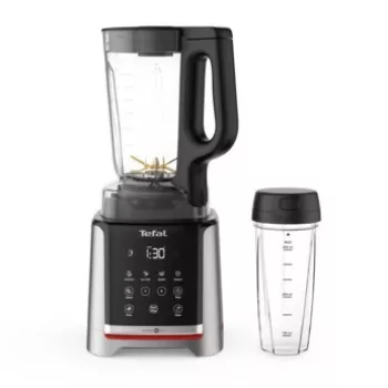 Batidora de vaso Tefal InfinyMix+ BL91HD31 alta velocidad 1600 W negra/acero inoxidable