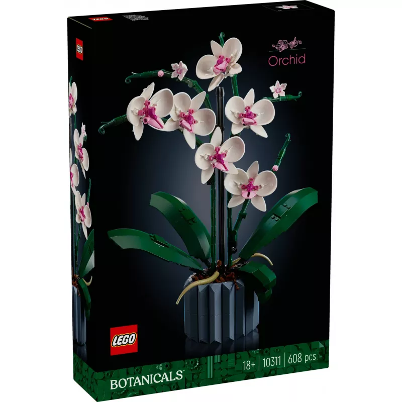 LEGO 10311 Icons Orquídea planta artificial set de construcción con flores accesorio de decoración para adultos colección botánica regalo para esposa o esposo