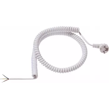 Cable espiral Bachmann H05VV-F 3G1.5mm² L 1,0m blanco AEH/CEE7/7 - fuente de alimentación accesorio