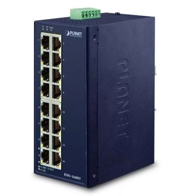PLANET ISW-1600T switch de red no gestionado Fast Ethernet (10/100) azul