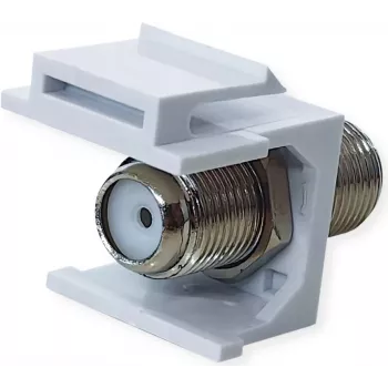 VALUE ROLINE conector hembra Keystone tipo F plástico niquelado (25.99.8214)