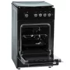 Cocina de gas MPM MPM-56-KGF-21/B — 4 fuegos acero inoxidable, horno 54 l, control por mandos