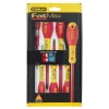 Juego de destornilladores planos y Pozidriv aislados Stanley FATMAX 0-65-443