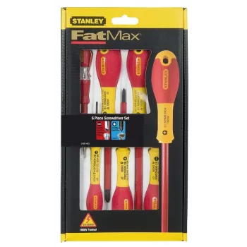 Juego de destornilladores planos y Pozidriv aislados Stanley FATMAX 0-65-443