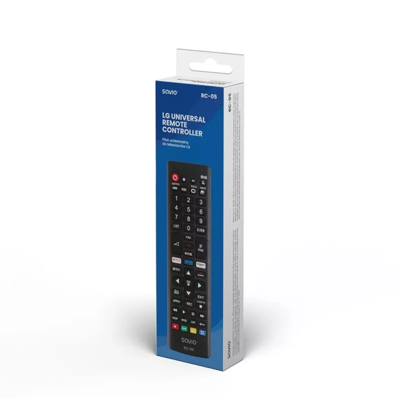 Mando a distancia IR inalámbrico Savio RC-05 negro