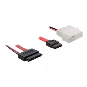 Delock Cable SATA Slimline ALL-in-One - Cable SATA - Slimline SATA, conector de alimentación interno de 4 pines (5 V)