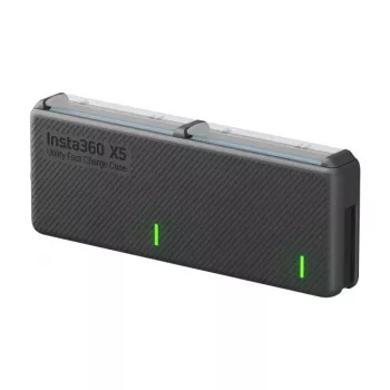 Estuche de carga para Insta360 X5 Compact – cargador ligero y portátil y almacenamiento para cámara de acción