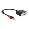 Adaptador de cable de vídeo DeLOCK 62736 USB Type-A a HDMI 0,2 m Negro
