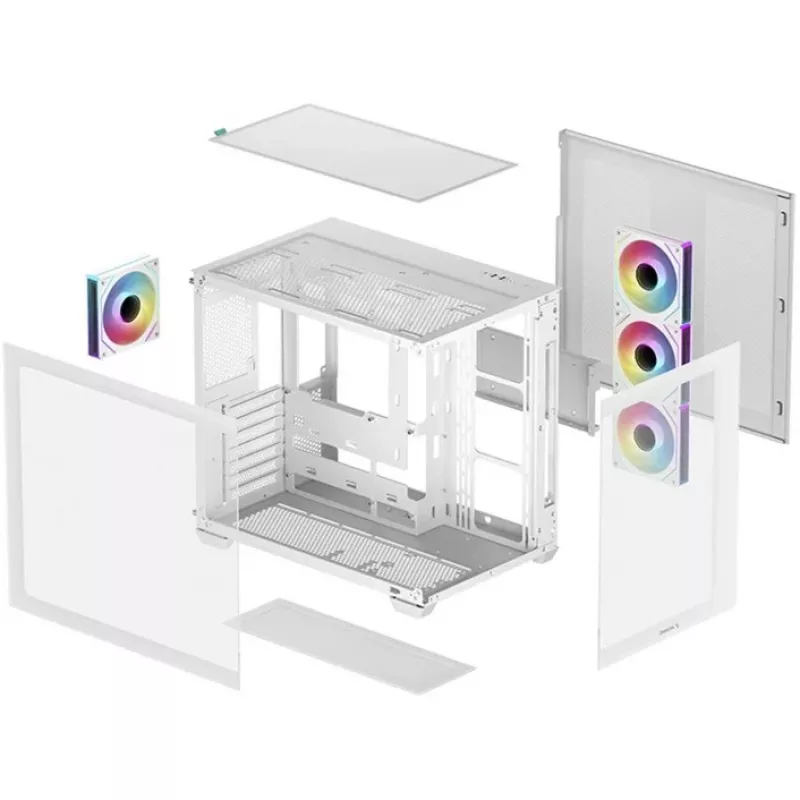 Carcasa de PC DeepCool CG530 4F WH Midi Tower blanca