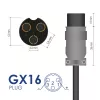 Akyga AK-EV-05 cargador para bicicletas eléctricas para baterías de 48 V, 54,6 V / 2 A, 110 W, conector hembra GX16 12 mm, 1 m