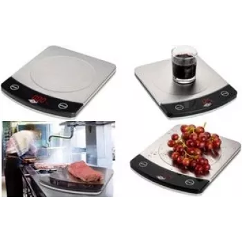 Báscula de cocina WEDO PROFI-STEEL 10,0 kg plateada