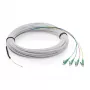 Cable drop FTTH DIGITUS monomodo, 4 fibras con 4 conectores LC/APC, 30 m