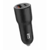 Cargador de coche para dispositivos móviles Gembird TA-UC-AC2PDQC38-CAR-01, USB-C, 38 W, 12-24 V, negro