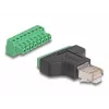 Adaptador DeLOCK conector macho RJ45 > regleta de bornes de 8 polos en 2 piezas 3,81 mm