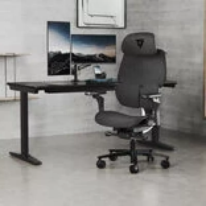 Silla gaming thunder x3 FLEX Pro Fabric gris — silla giratoria ergonómica, reposabrazos y reclinación ajustables