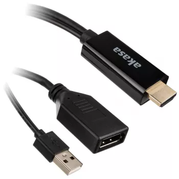Cable adaptador HDMI a DisplayPort Akasa AK-CBHD24-25BK