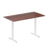 Mesa regulable en altura Up Up Bjorn Blanco, tablero M Nogal oscuro