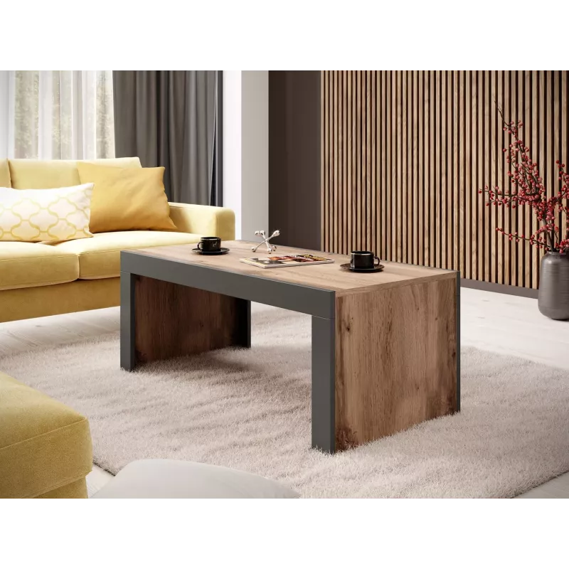 Banco/mesa Cama MILA 120x60x50 roble wotan + antracita