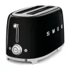 Smeg - Tostadora TSF02 4 rebanadas - negro/lacado/AnxAlxPr 41x20,8x21,5 cm/6 niveles de tostado/1500W