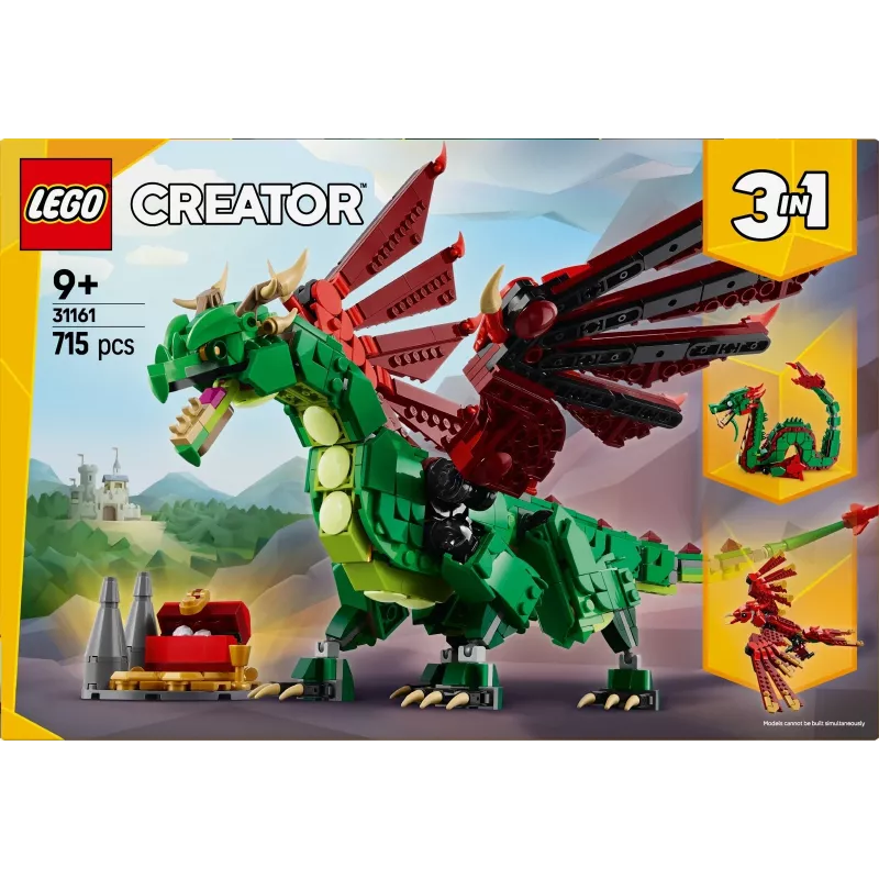 LEGO CREATOR 3 EN 1 31161 Dragón medieval